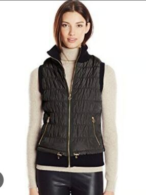 Sleeveless Quilted Vest - Wine